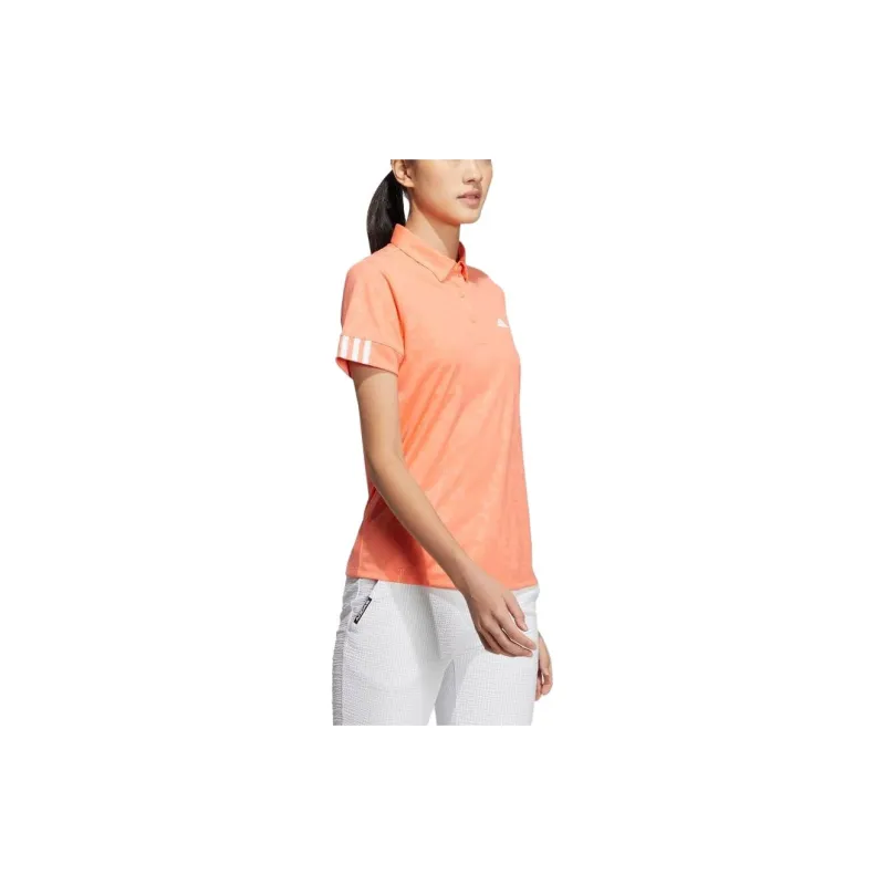Adidas Polo Shirts Women's Coral Orange-3