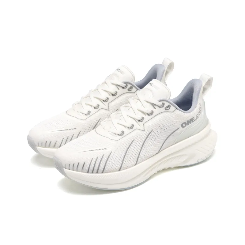ONEMIX Height Increasing Impact Resistant Low Top Running Shoes Unisex White-3