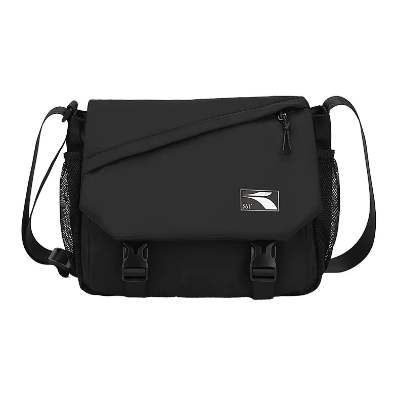 361° Polyester Messenger Bag, Shoulder Bag, Crossbody Bag Tubas Unisex Black/White-0