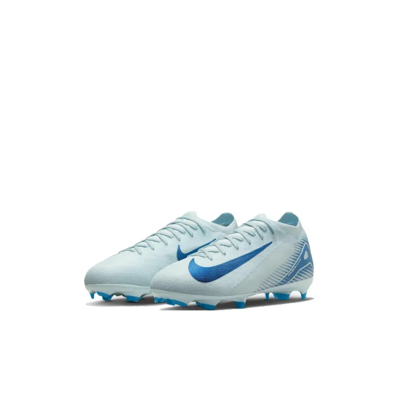 Nike Mercurial Vapor 16 Pro Anti Slip Wear Resistant Low Top Kids' Soccer Shoes Blue Kids'-2