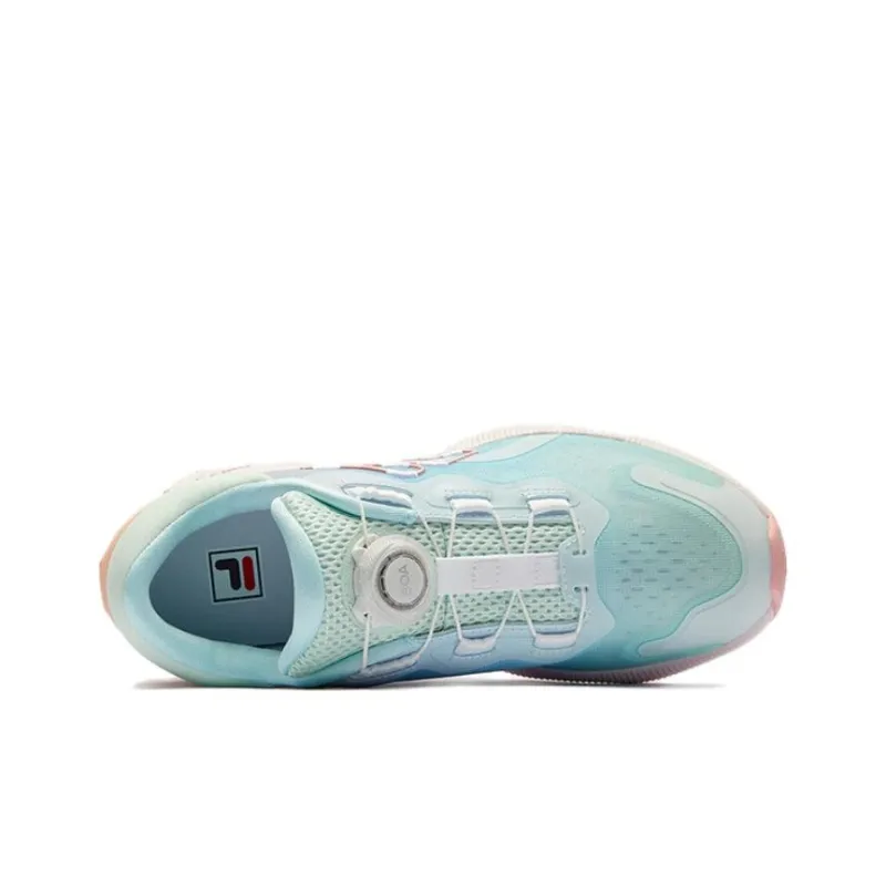 FILA KIDS BOA Anti Slip Wear Resistant Low Top Kids' Training Shoes Blue Pink Unisex-4