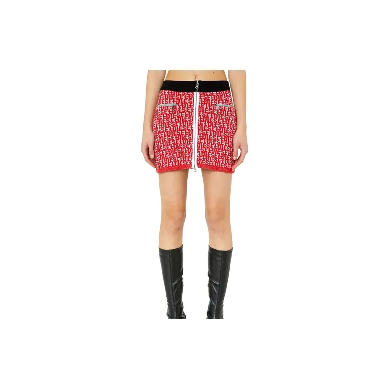 DIESEL Casual Short Skirts Women's Red-1