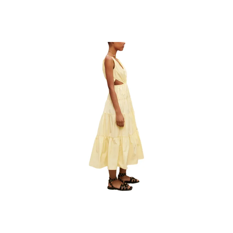 Maje Sleeveless Dresses Women's Yellow-4