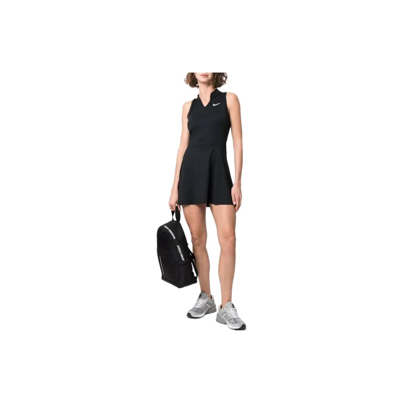 Nike Women's Court Dri FIT Victory Tennis Dress Black/White-1