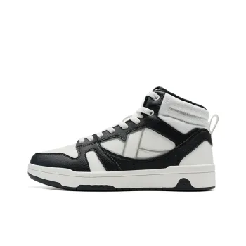 XTEP MAXX LITE Warm Slip Resistant High Top Skateboard Shoes Women's White Black