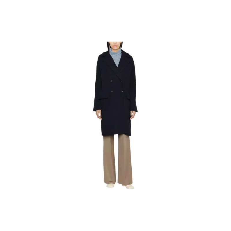 EMPORIO ARMANI FW22 Coats Women's Marine Blue-1