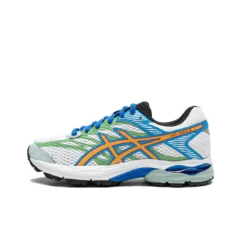 Asics Cushioning, Wear Resistant Low Top Kids' Running Shoes White Blue Teenagers