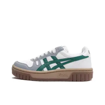 Asics Court MZ Anti Slip And Wear Resistant Lightweight Low Top Kids' Skateboarding Shoes White Gray Green Teenagers