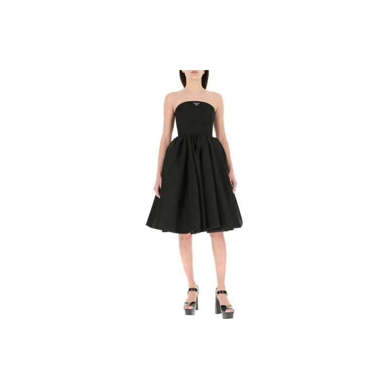 PRADA Sleeveless Dresses Women's Black-2