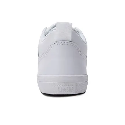 Converse Wear Resistant Low Top Kids' Skateboarding Shoes White Teenagers-4