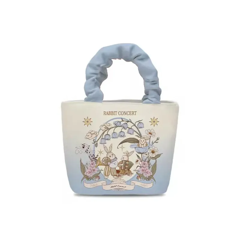 AOSONG Suede Tech Fabric Handbag Regular Unisex Bunny Concert-0