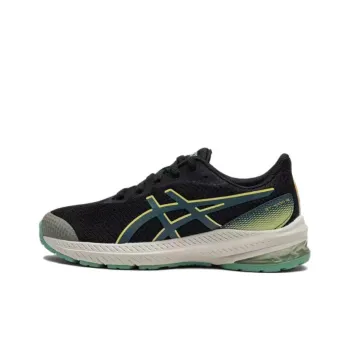 Asics GT-1000 12 Anti-Slip Wear-Resistant Low-Top Kids' Running Shoes Black White Teenagers