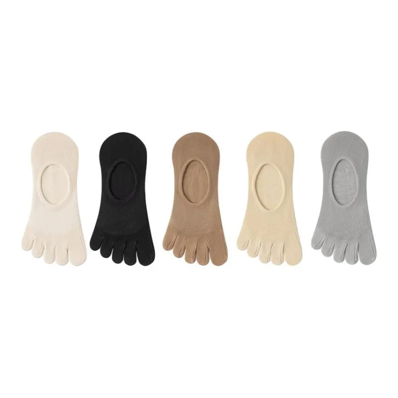 ROBINHOOD No Show Socks Women's 5 Pack-4