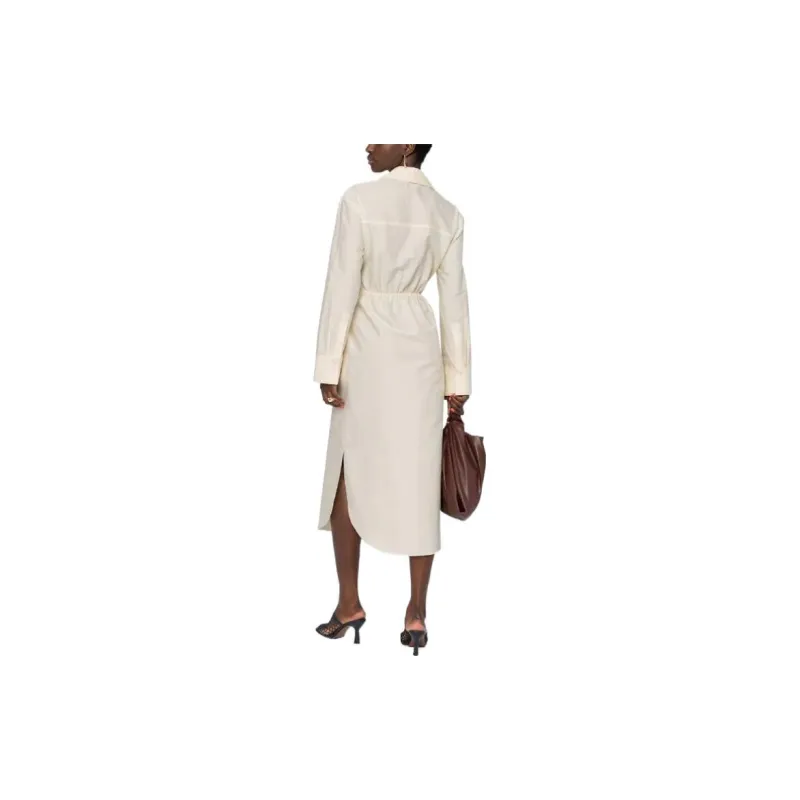 NANUSHKA Long-Sleeved Dresses Women's Beige Yellow-3