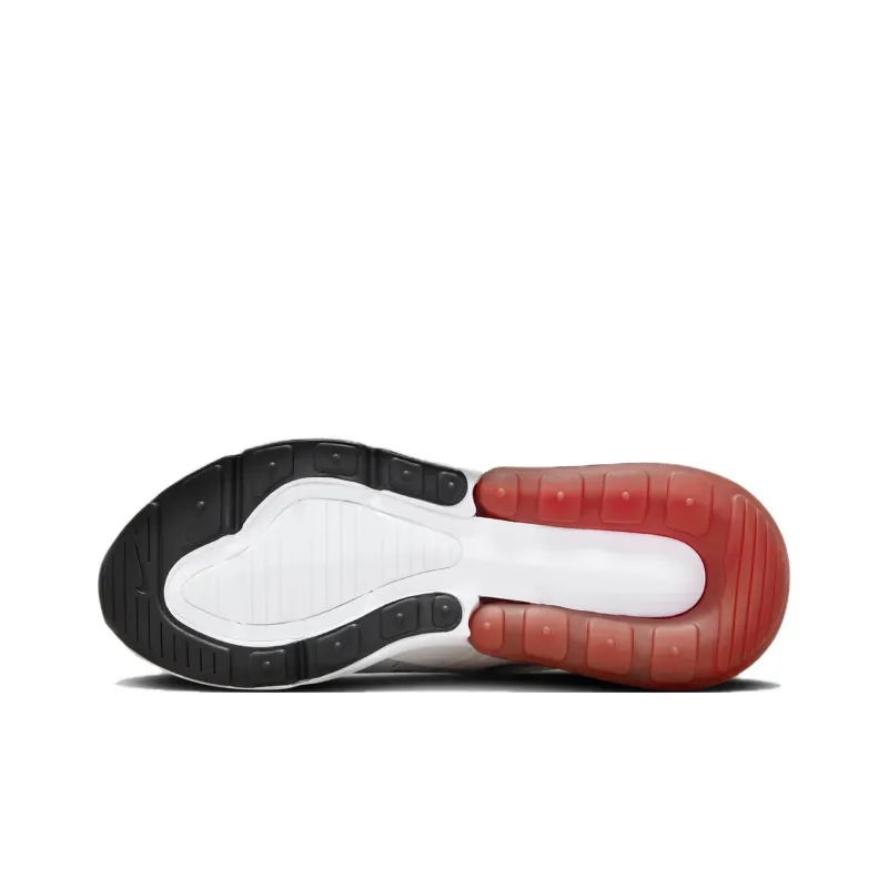 Nike Air Max 270 Slip Resistant And Breathable Kids Lifestyle Shoes White Red Teenagers-4