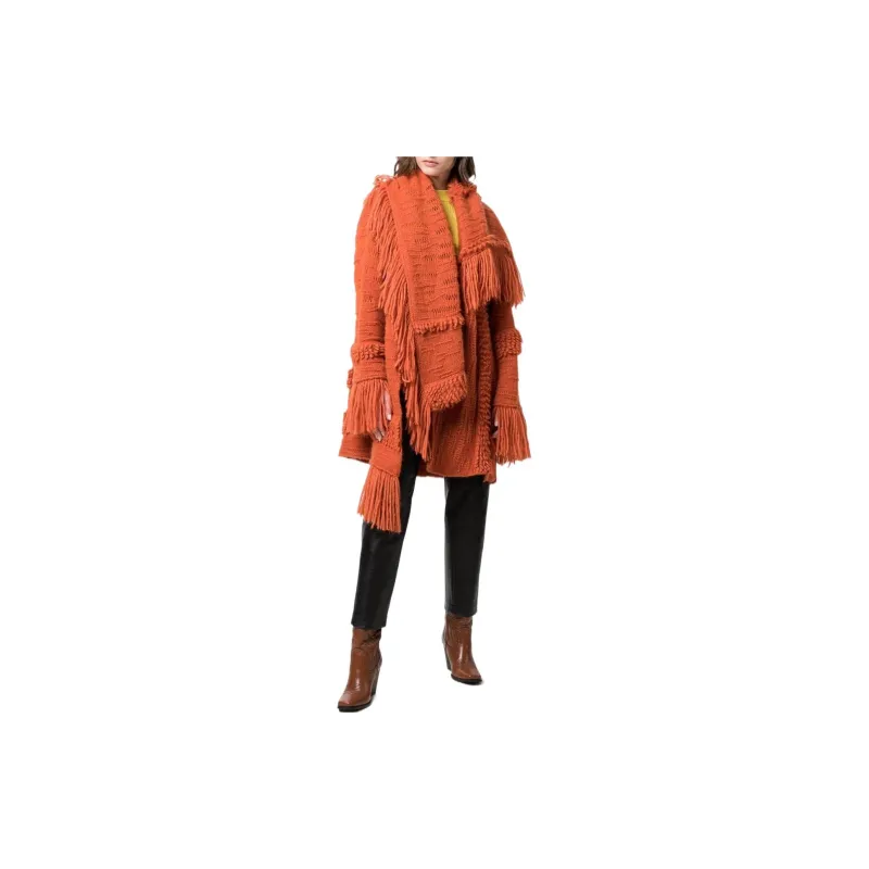 Stella McCartney Asymmetric Fringed Cape-1