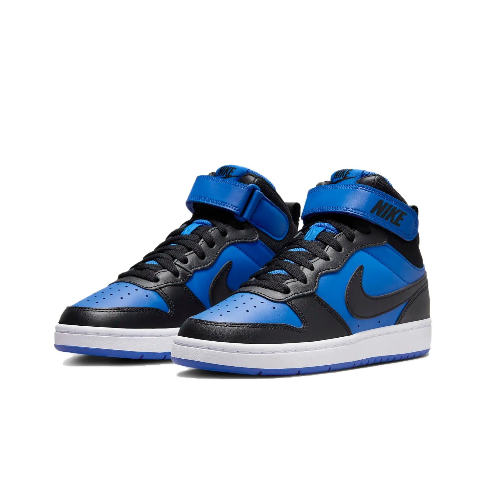 Nike Court Borough Mid 2 GS 'Black Game Royal' Game Royal