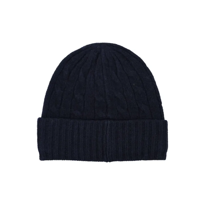 Polo Ralph Lauren Logo Embroidered Cable Knit Beanie-1