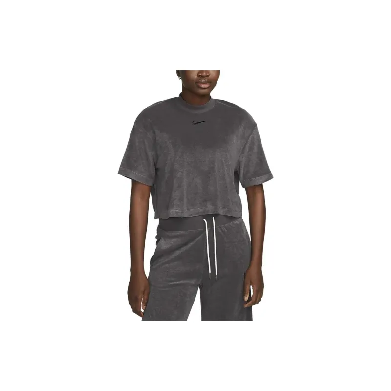 Nike Crop Tops Women's Anthracite-3