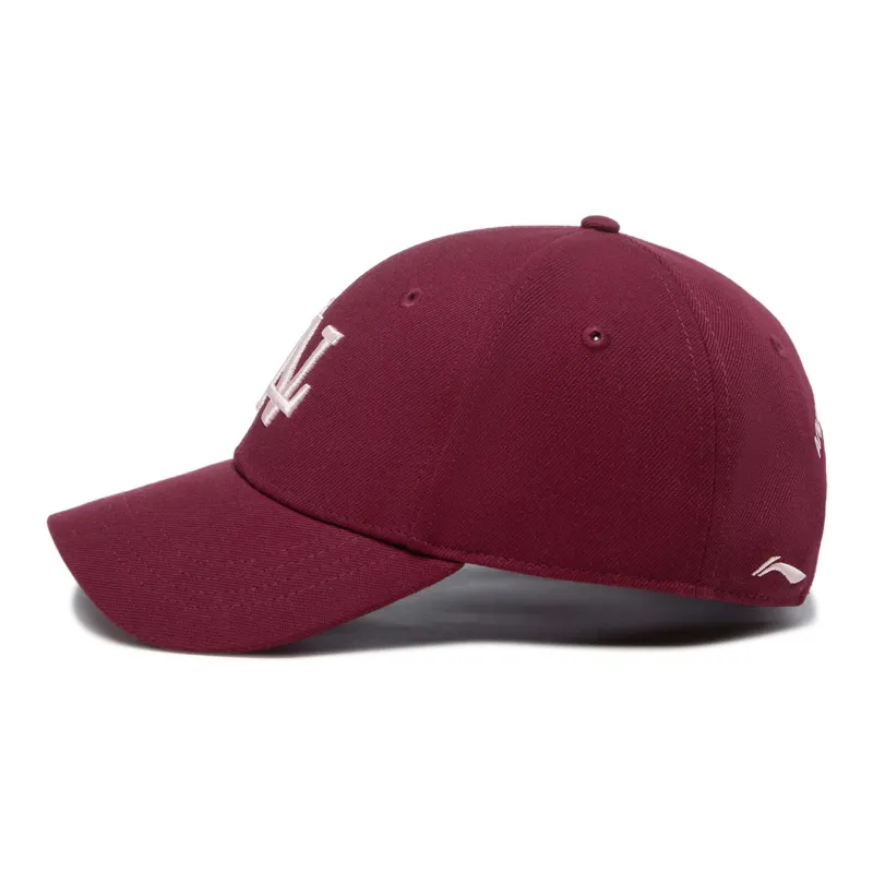 LiNing Polyester, Cotton Baseball Caps Unisex Maroon-1