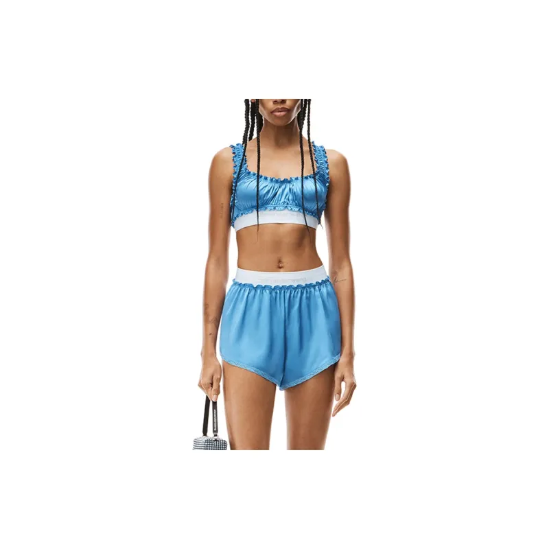 Alexander Wang Casual Shorts Women's Sky Blue Color-4