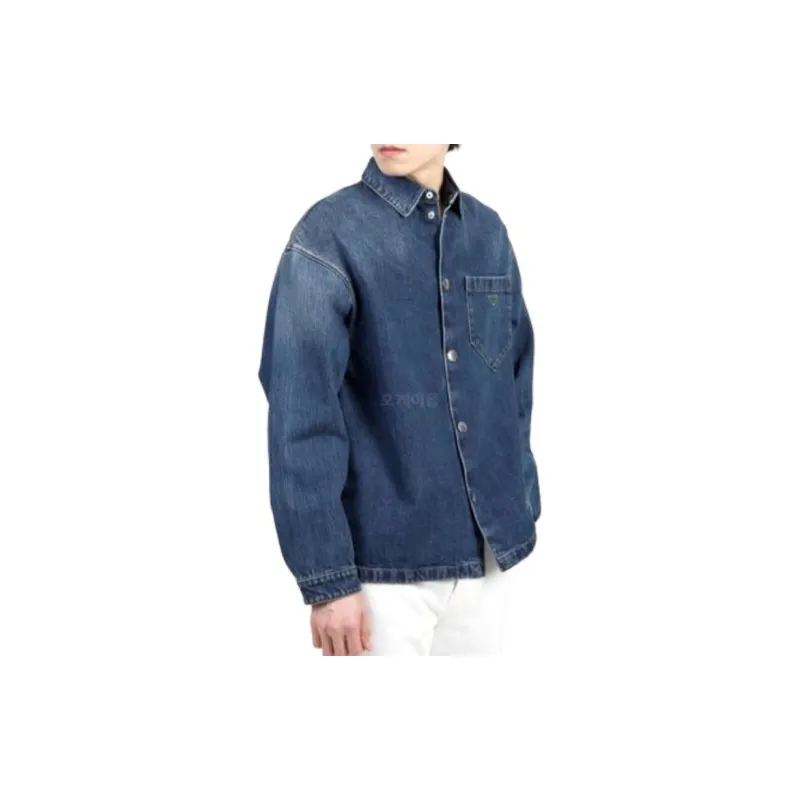 PRADA SS24 Denim Jacket Men's Blue-2
