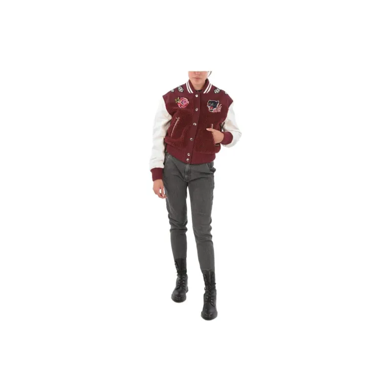 DIESEL Jackets Women's Burgundy-1