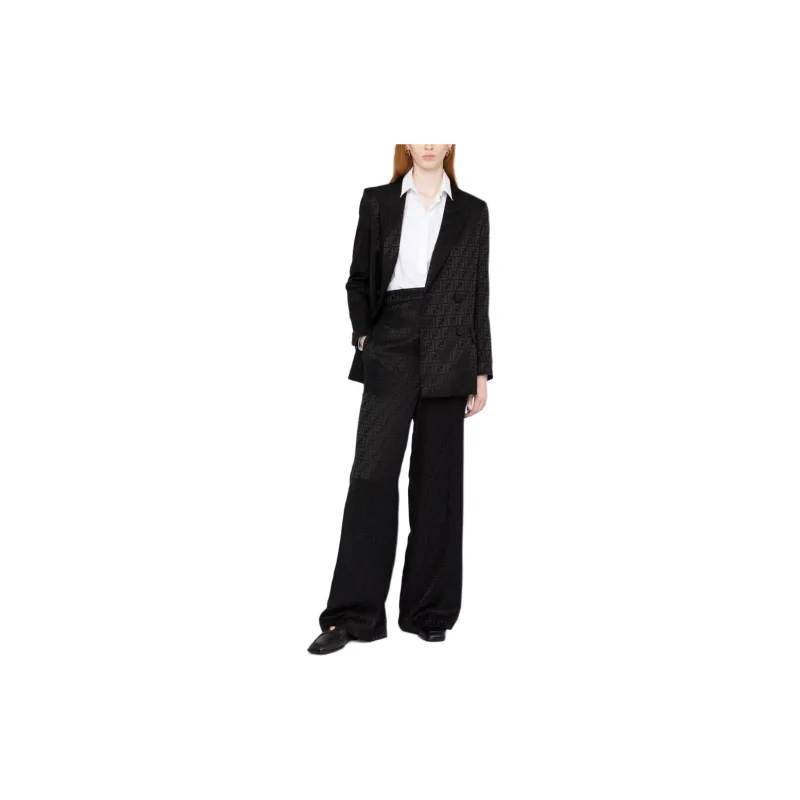 FENDI Ff Motif Wide-Leg Pants-3