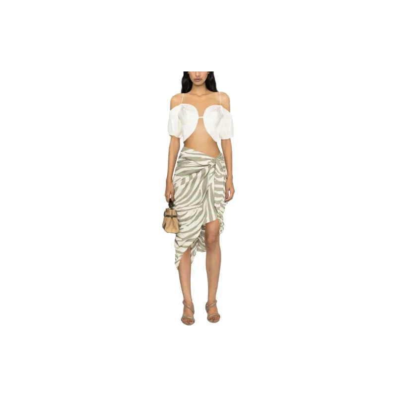 BALMAIN Zebra print Midi Skirt-1