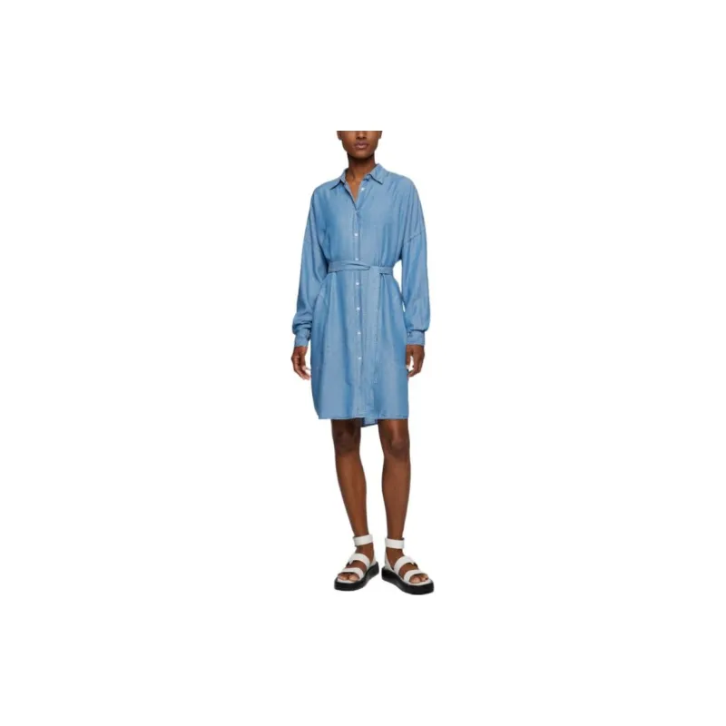 HUGO BOSS Long Sleeved Dresses Women's Blue-1