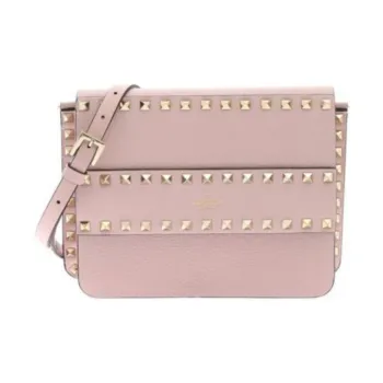 Valentino Rockstud Cow Leather Crossbody Bag, Shoulder Bag Trumpets Women's Pink