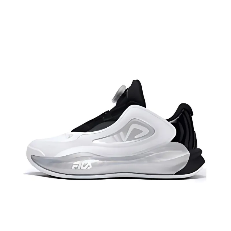 FILA KIDS Slip Resistant, Rebound, Breathable, And Supportive Low Top Children's Basketball Shoes White Black Unisex-0