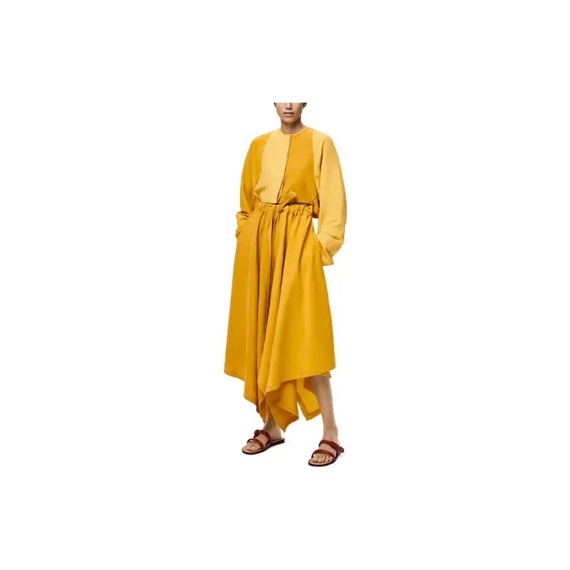 LOEWE Long Sleeved Dresses Women's Yellow-1