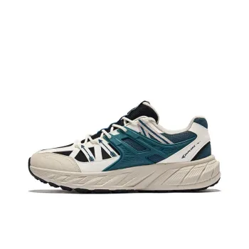 Erke Anti Slip Wear Resistant Low Top Casual Shoes Men's Floating Stone Gray Numbers Cyan