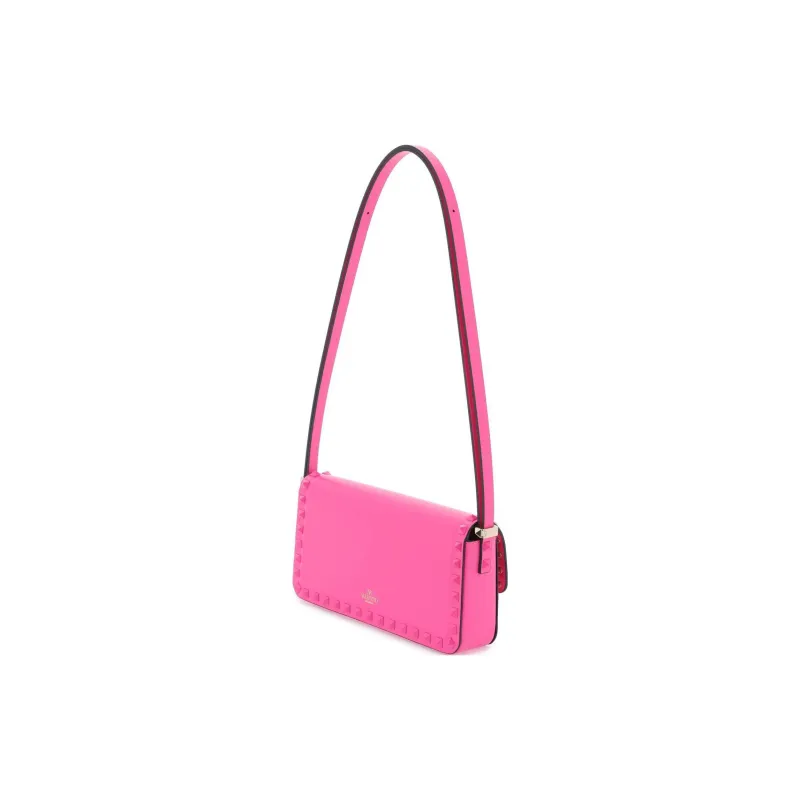 Valentino GARAVANIRockstud Calfskin Crossbody Bag Shoulder Bag Women's Pink-2