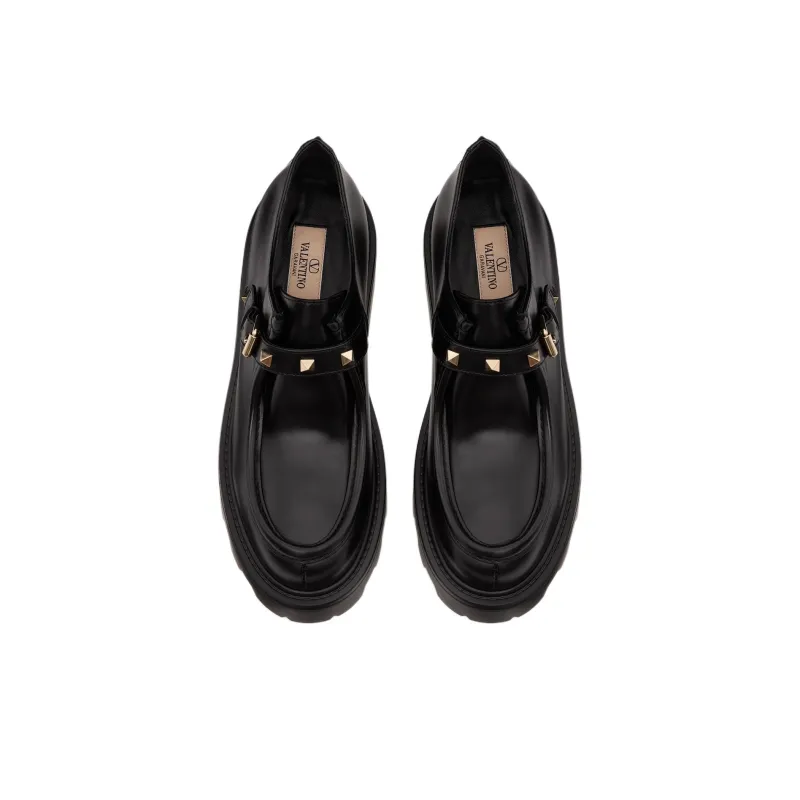 Valentino Garavani Rockstud Almond Toe Loafers Women's-3