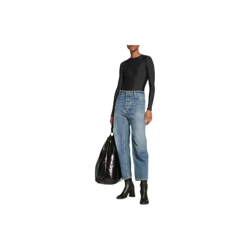 Balenciaga Jeans Loose Fit Style Women's Light Blue-2