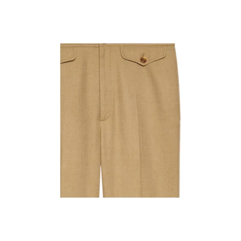 GUCCI SS22 Casual Pants Women's Light Brown-4