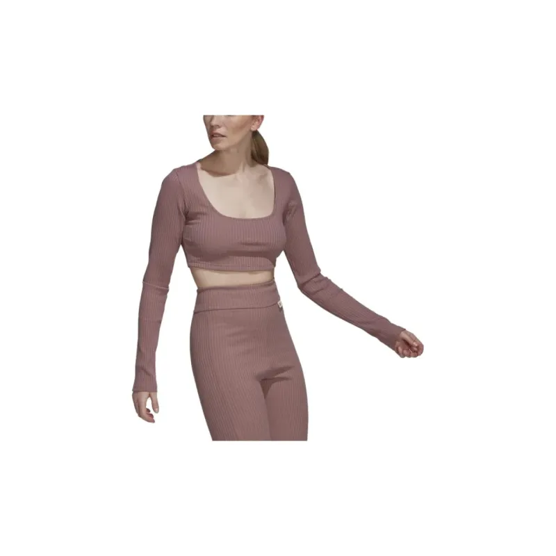 Adidas Crop Tops Women's Dusty Pink-3