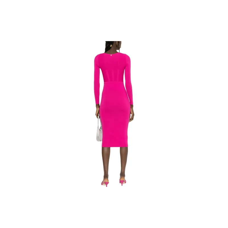 PINKO Long Sleeved Dresses Women's Fuchsia-2