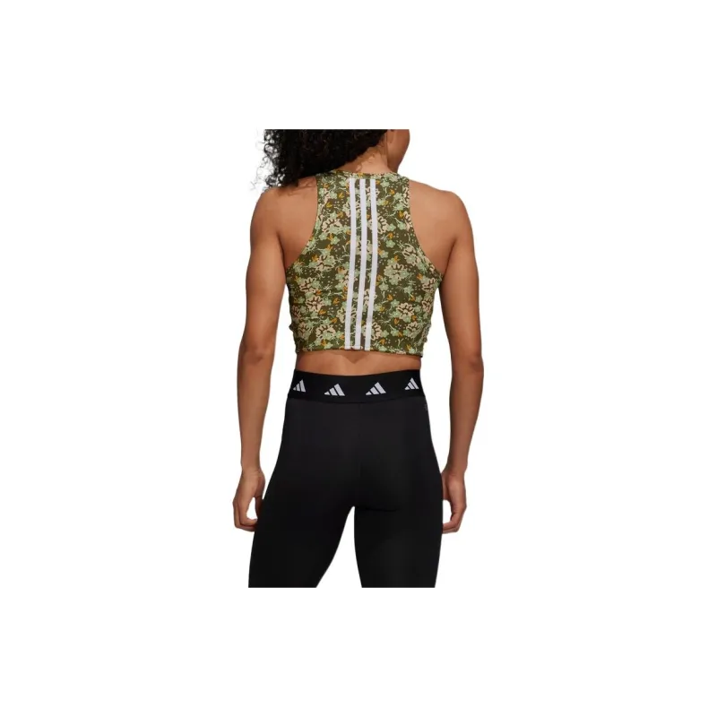 Adidas Sleeveless Sports Shirts Women's Dark Green-2