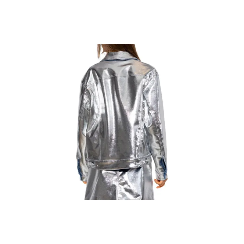 GUCCI Gg Metallic Denim Jacket-3