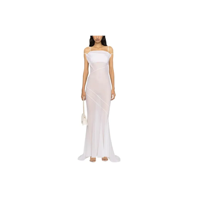 Jacquemus Sleeveless Dresses Women's White-1