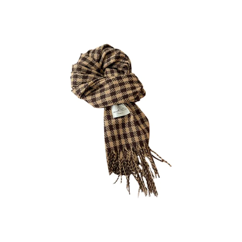 CARTELO Polyester, Faux Cashmere Knit Scarves Unisex-4