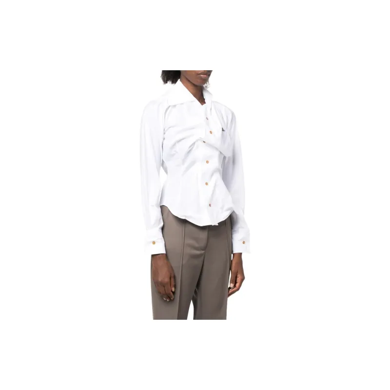 Vivienne Westwood Orb Logo Embroidered Drunken Shirt-3