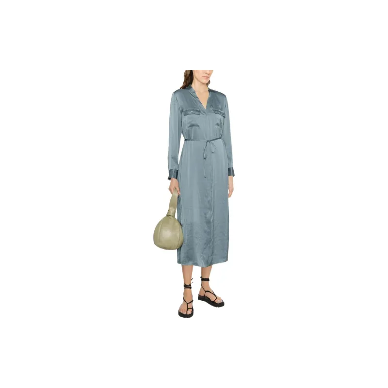 THEORY Long-Sleeved Dresses Women's Blue-1