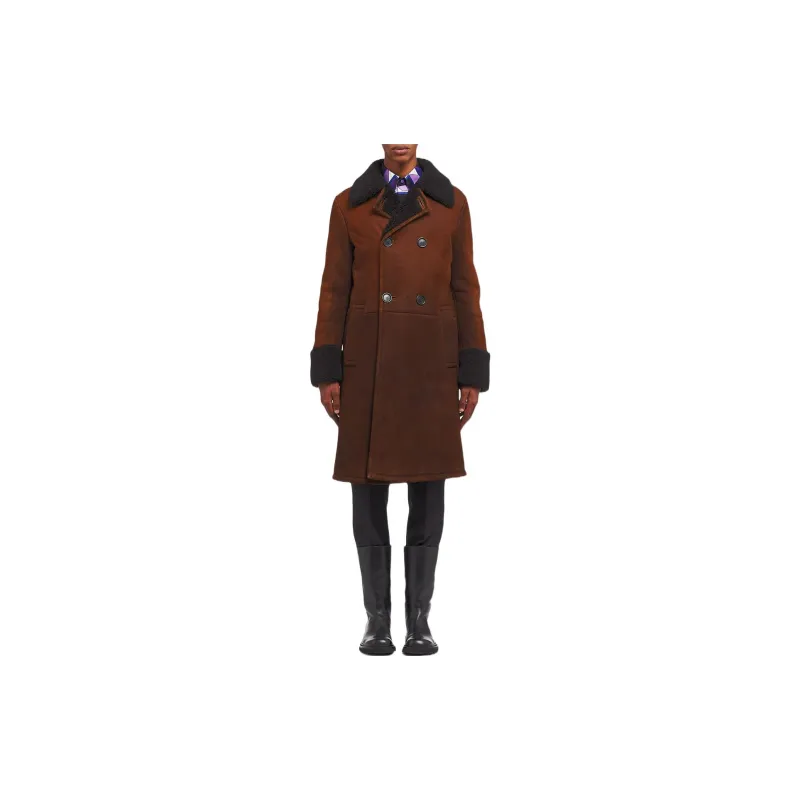 PRADA Double Breasted Mid Length Coat-1