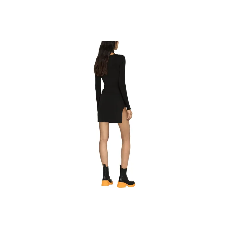 HERON PRESTON Logo Patch Cut Out Skirt-2