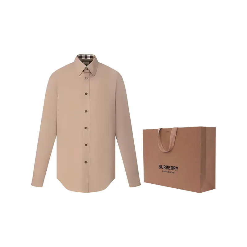 Burberry FW23 Shirt Men's Khaki-5