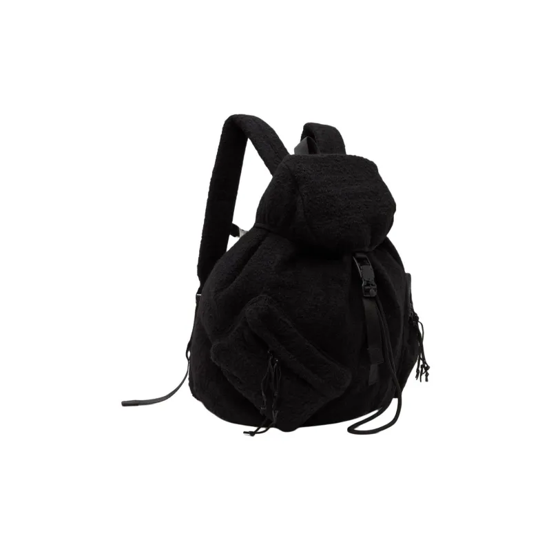 ADER ERROR Lambswool Texture Nylon Trim Backpack Regular Unisex Black-2